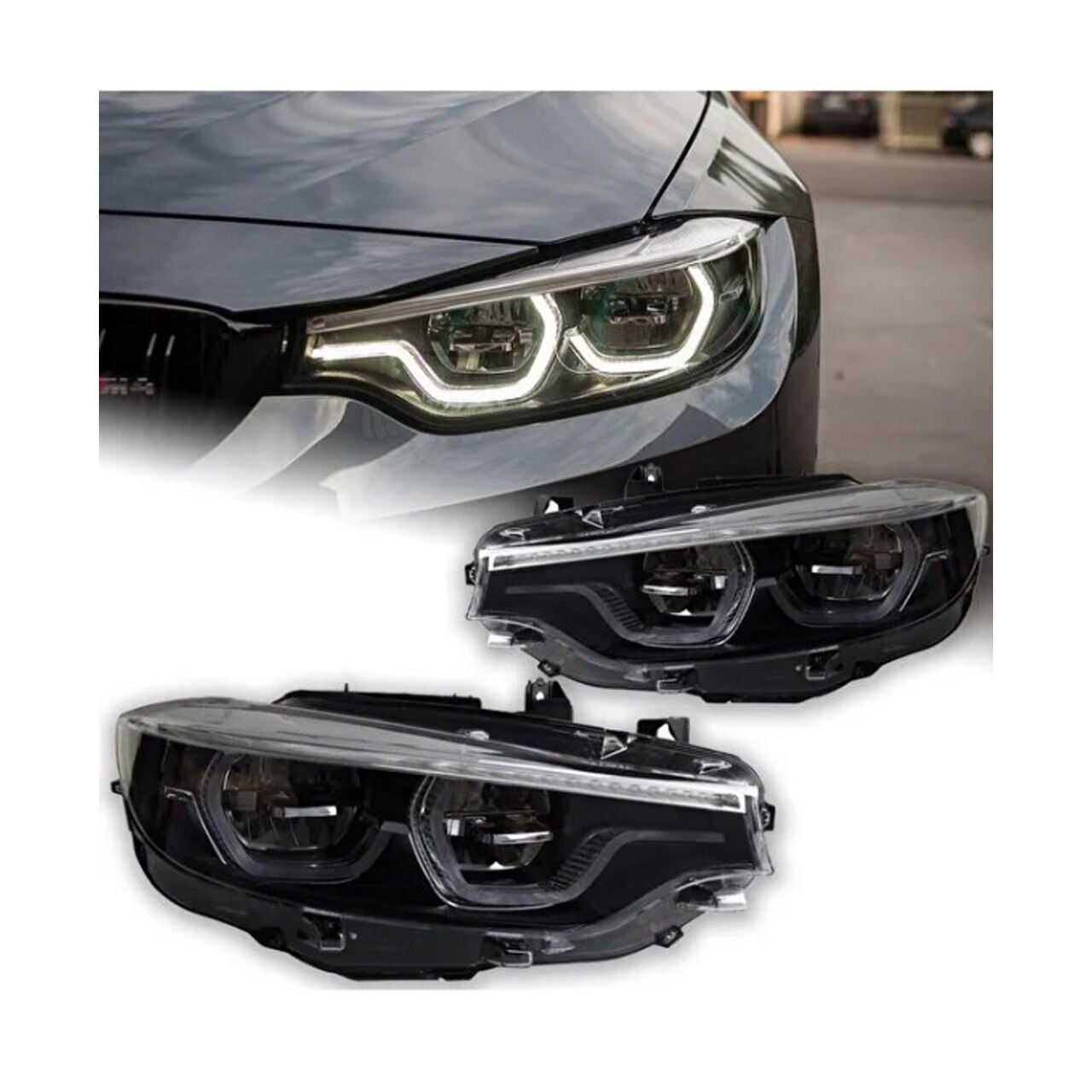 BMW E39 1996-2003 Uyumlu Yedek Parça Angel Mercek Far