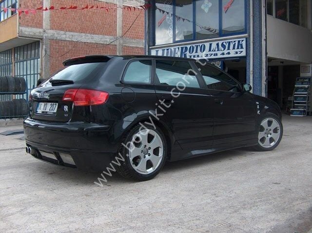 Audi A3 Uyumlu Yedek Parça Sportback Arka Telli Tampon Eki