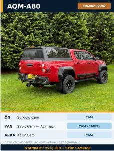Nissan Navara 16+ Uyumlu Yedek Parça Metal Kabin AQM4WD A80