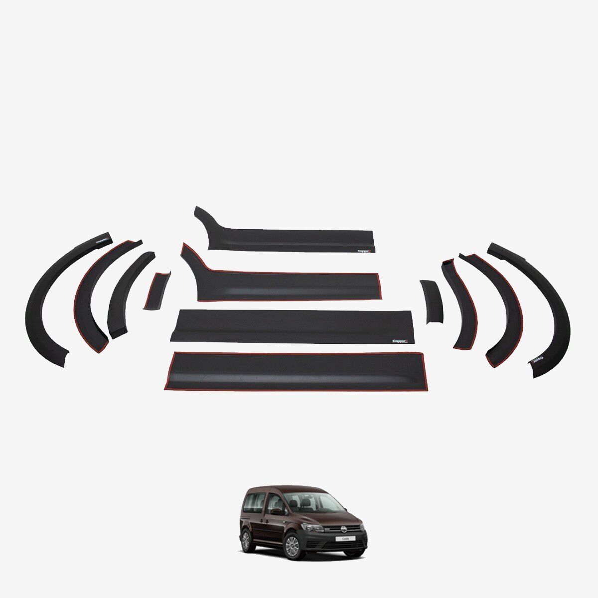 Volkswagen Caddy 2010-2015 Uyumlu Yedek Parça Dodik Set 12 Parça Kısa Şase Sağ Sürgü