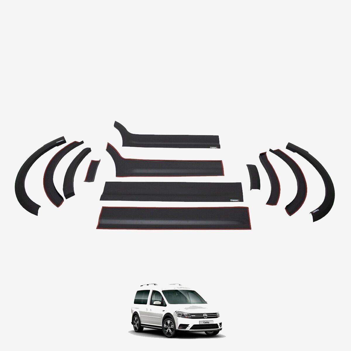 Volkswagen Caddy 2015-2020 Uyumlu Yedek Parça Dodik Set 12 Parça Uzun Şase Sol Sürgü