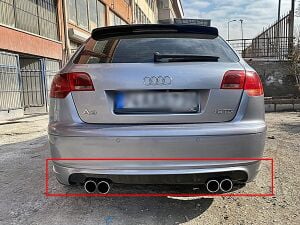 Audi A3 Sportback Uyumlu Yedek Parça Arka Tampon Eki