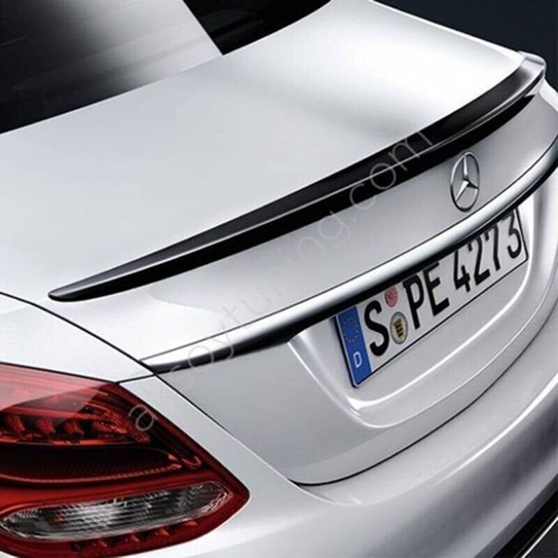 Mercedes W205 Uyumlu Yedek Parça Düz Model Spoiler Boyasız Fiber
