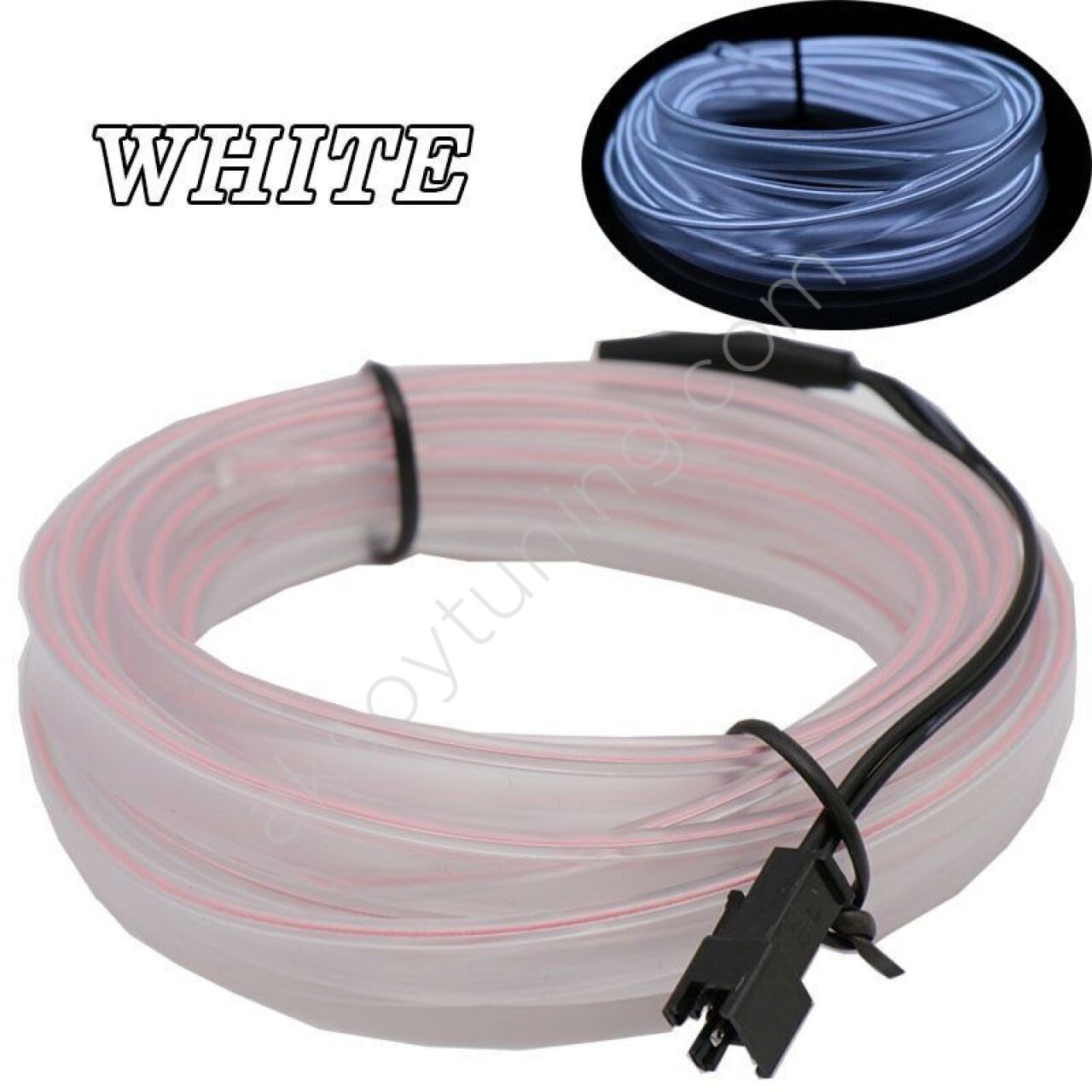 Araç İçi Neon Aydınlatma Beyaz 1 Metre