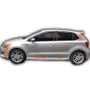 Volkswagen Polo 2017+ Uyumlu Yedek Parça Aero Yan Marşpiyel (Plastik)