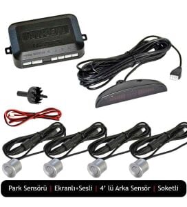 Niken Park Sensörü Led Ekran Ses İkazlı Gri