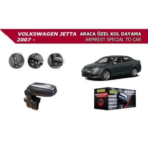 Niken Volkswagen Golf 5 - Jetta 2007+ Uyumlu Yedek Parça Araca Özel Kol Dayama Siyah