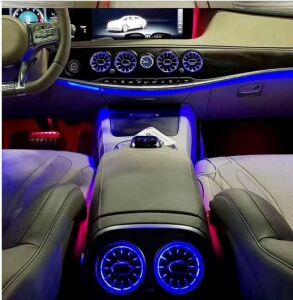 Mercedes S W222 2015-2020 Uyumlu Yedek Parça Ön Havalandırma Menfez Ambiyans 64 Renk