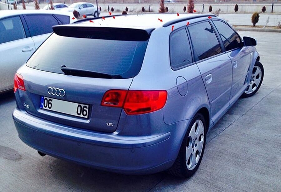 Audi A3 Uyumlu Yedek Parça 4 Kapı Tavan Çitası ( Fiber )