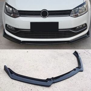 Volkswagen Polo 2009-2017 Uyumlu Yedek Parça MK5 3 Parça Ön Lip (Plastik)