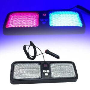 12 Modlu Kırmızı Mavi Çakmaklık Girişli Güneşlik Led Çakar Lamba