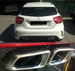 Mercedes Amg W176 Uyumlu Yedek Parça Kare Egzoz Ucu