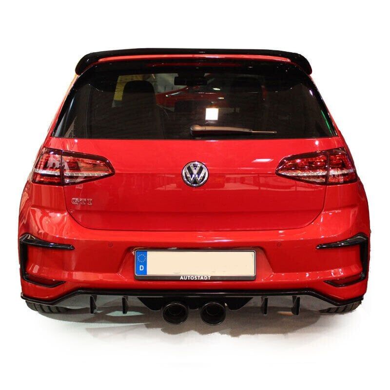 Volkswagen Golf 7 Uyumlu Yedek Parça R400 Arka Tampon Kaşı Boyasız Fiber