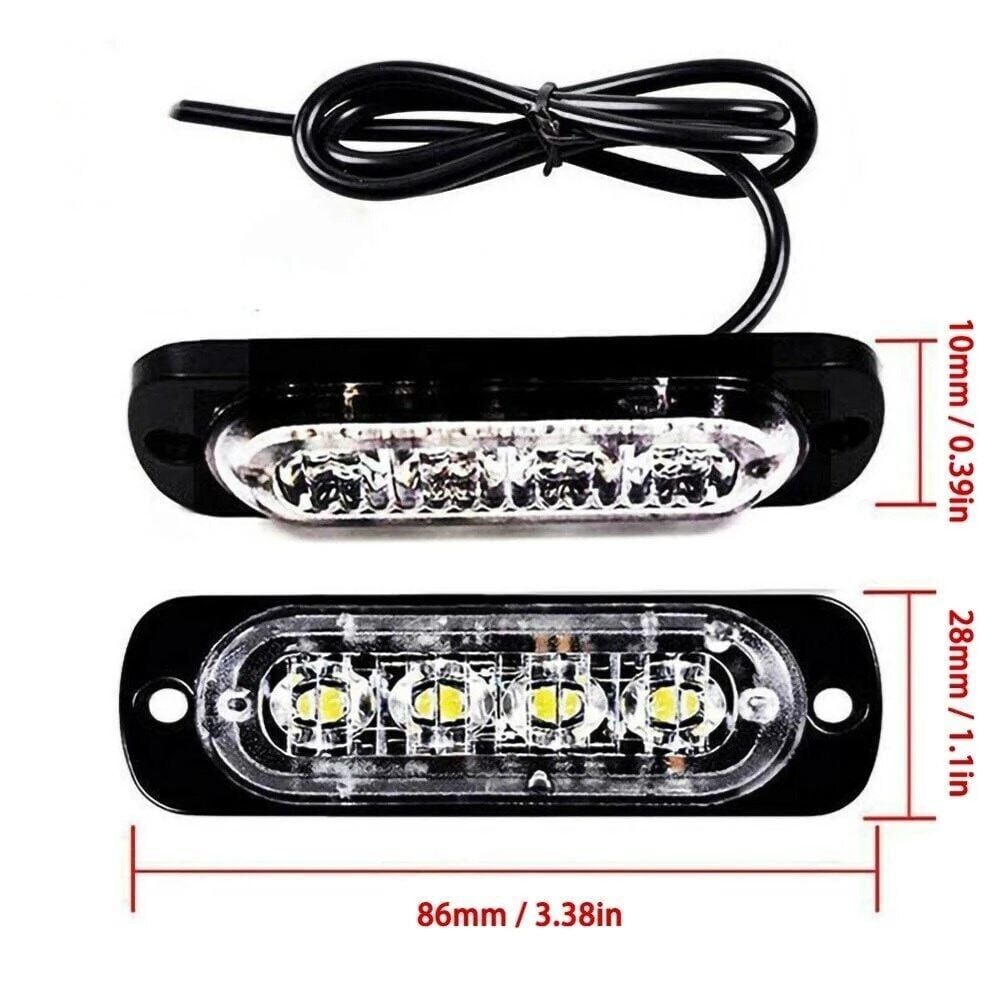 12W 4 Ledli Mavi Fonksiyonlu Çakar Led