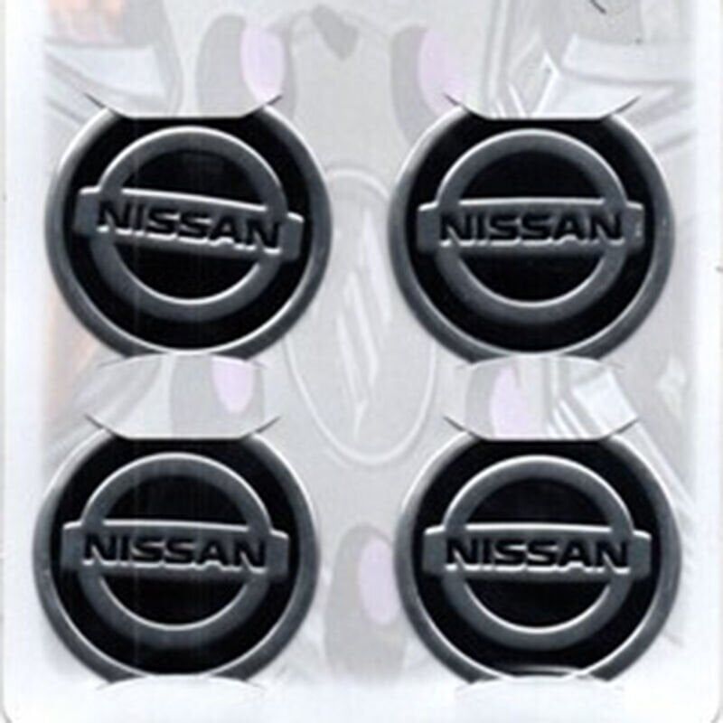 Nissan Uyumlu Yedek Parça Siyah Alüminyum Yapıştırma Jant Göbeği 4Lü 60mm