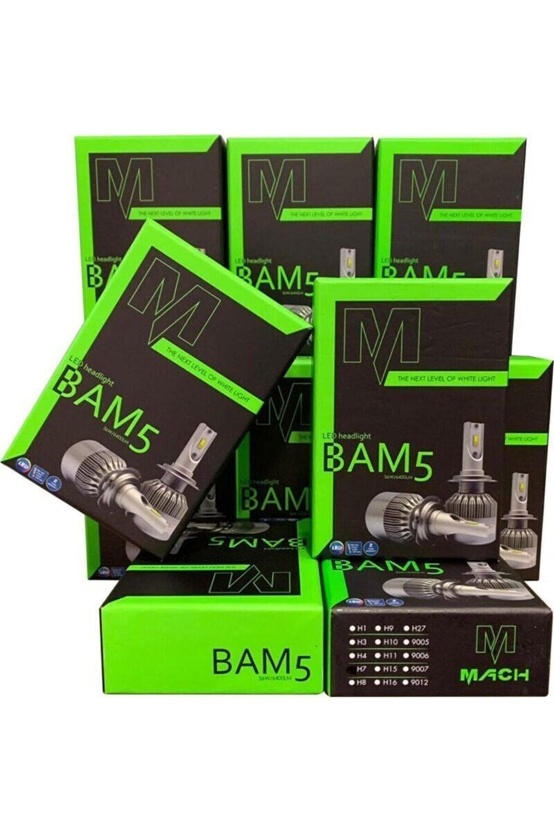 H8 BAM5 Mach Led Xenon Beyaz 12V / 50W / 10800 Lumens