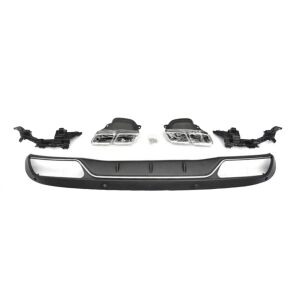 Mercedes C Class W205 2014-2018 Sedan Uyumlu Yedek Parça Difüzör Krom