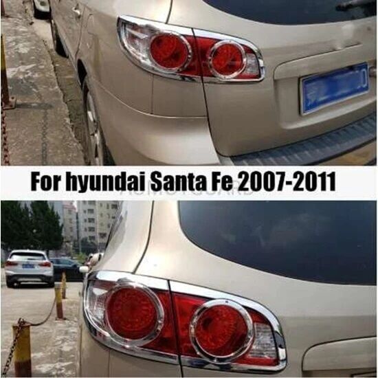 Hyundai Santa Fe 2006-2012 Uyumlu Yedek Parça Arka Stop Kaplama Abs Krom