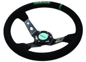 Takata Spor Direksiyon Ofsetli Siyah Süet