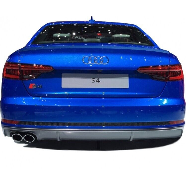 Audi A4 B9 2017 - 19 S4  Uyumlu Yedek Parça Difüzör (Sol Çift Çıkış) Plastik Boyasız