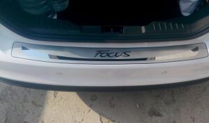 Ford Focus 3 HB 2011-2018 Uyumlu Yedek Parça  Arka Tampon Eşiği Kromu