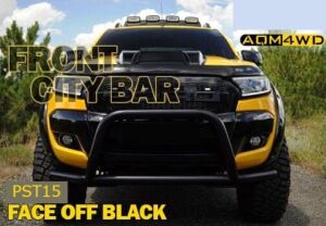 Nissan Navara 2006+ Off Road Uyumlu Yedek Parça Ön Tampon Koruma Demiri Siyah Face Off AQM4WD PST15