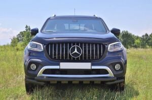 Mercedes X-Class 2017+ Uyumlu Yedek Parça Off Road Siyah Ön Koruma Ön Tampon Koruma Demiri Glocity AQM4WD PST24