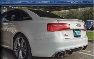 Audi A6 C7 Kasa Uyumlu Yedek Parça Anatomik Spoiler Boyalı